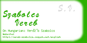 szabolcs vereb business card